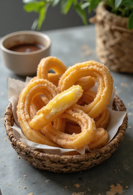 Churros túróval, finom túróval töltött churros, ropogós tésztában