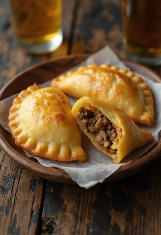 Empanadas marhahússal tálalva friss salátával