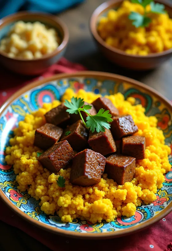 Keto szomáliai fűszeres bárány karfiolrizzsel
