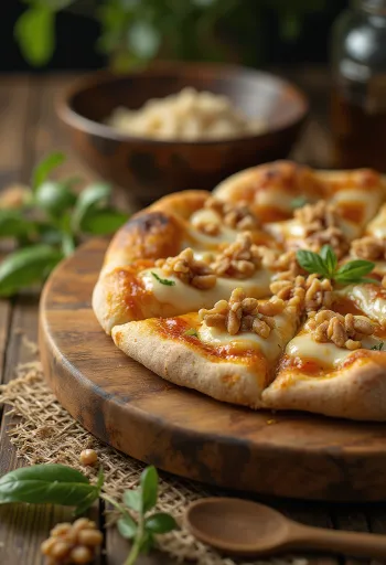 Pizza alle Noci dióval és sajttal