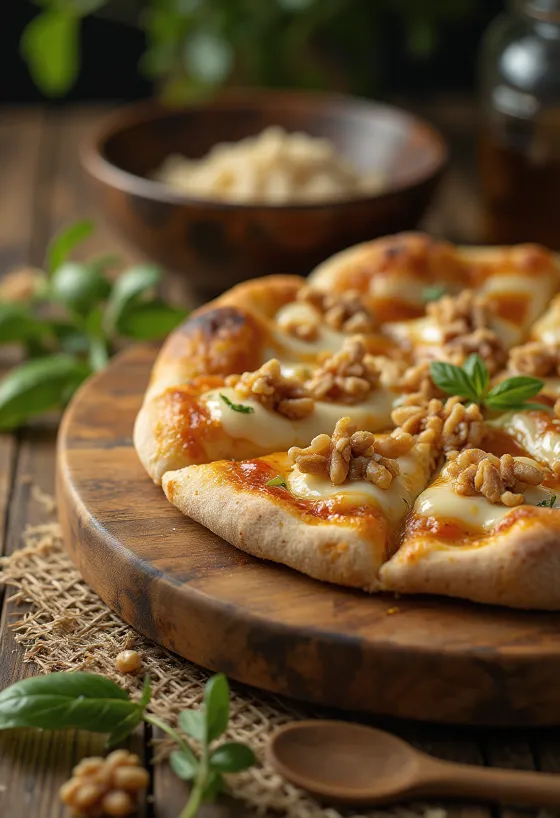 Pizza alle Noci dióval és sajttal