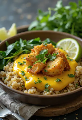 Spenótos quinoa tofuval curry alappal