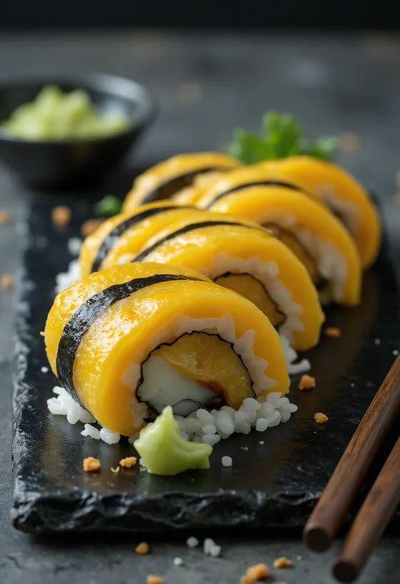 Tamagoyaki tekercs, friss és ínycsiklandó japán tojás tekercs