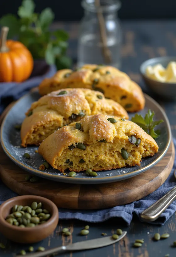 Tökmagos scone