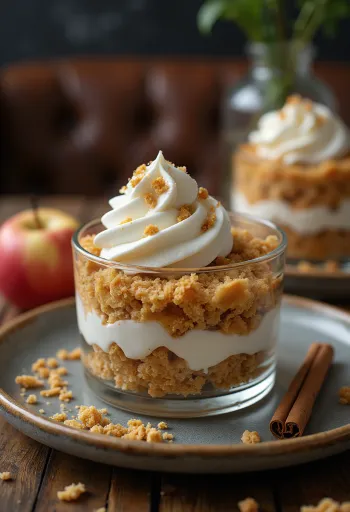 Almás mascarpone torta szeletekkel tálalva