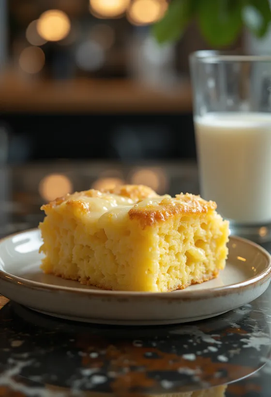 Cassava Cake parmezán sajttal, gazdag, édes és sós ízvilágú sütemény