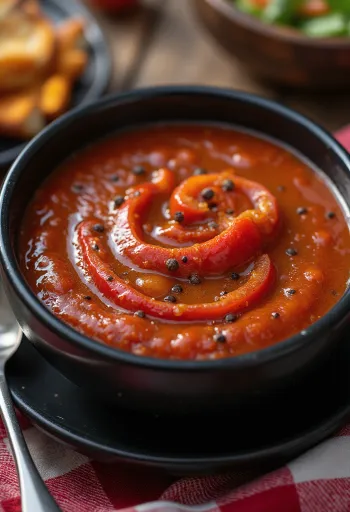 Füstölt paprikás barbecue chili szósz tálalva