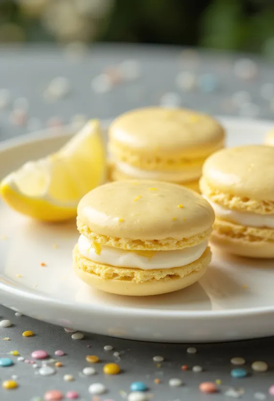 Gyömbéres-citromos macaron