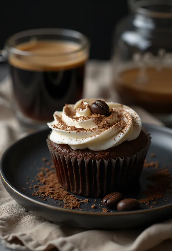 Kávés cupcake mascarpone krémmel