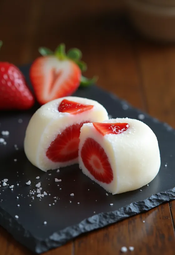 Keto eper mochi