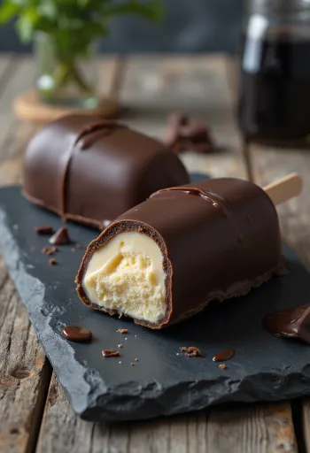 Magnum Classic Mini fagylalt roppanós csokoládé bevonattal tálalva