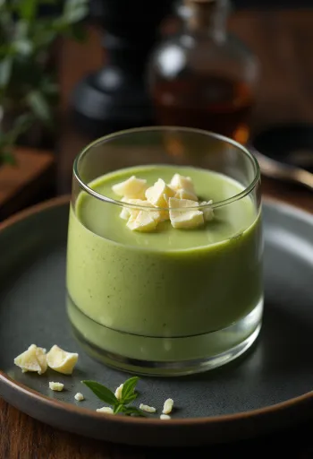 Matcha panna cotta tálalva
