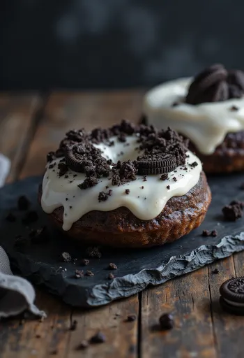 Oreo fánk tálalva