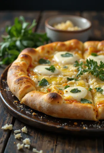 Pizza all’Aglio fokhagymával és sajttal