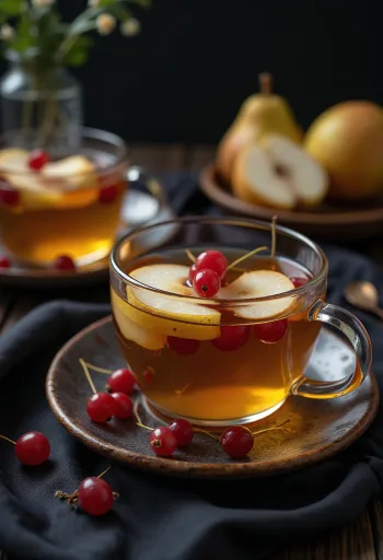 Körtés-ribizlis tea frissen tálalva