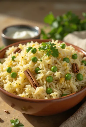 Matar Pulao frissen tálalva