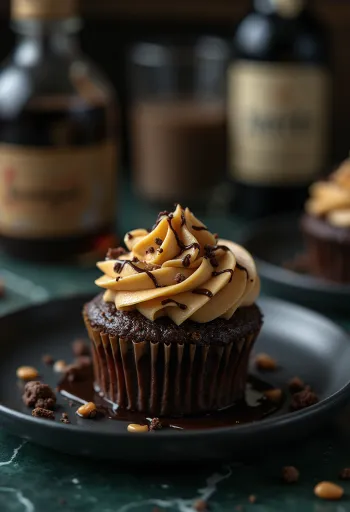 Frissen sült mogyoróvajas-csokis cupcake
