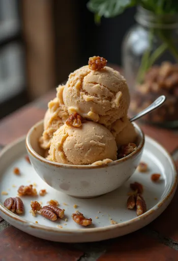 Praline Ice Cream tálalva