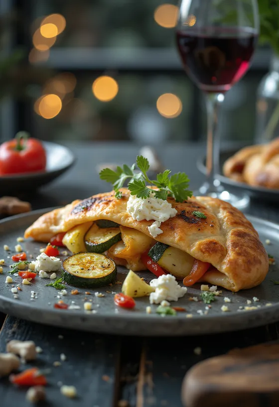 Frissen sült Provence-i Fűszeres Calzone