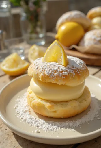 Semla citromkrémmel, friss és ínycsiklandó sütemény