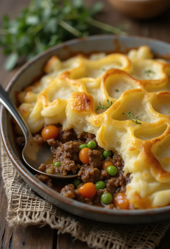 Shepherd’s pie bárányhússal tálalva