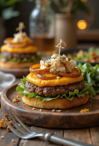 Sütőtökös Burger tálalva