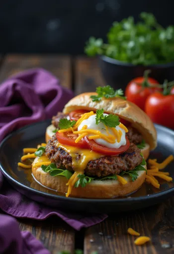 Amerikai stílusú gyros hamburger formában