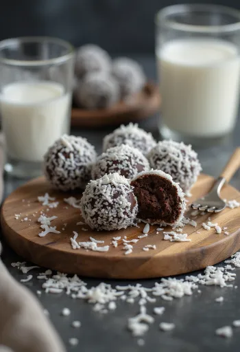 Brigadeiro kókuszreszelékkel, frissen készítve