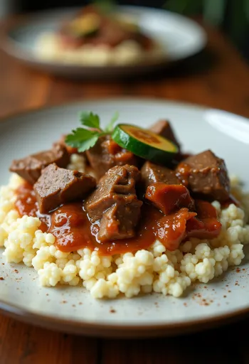 Keto líbiai fűszeres bárány kuszkusz karfiolból