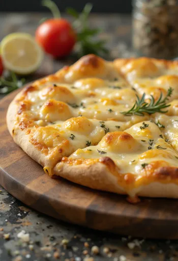 Pizza Bianca con Parmigiano parmezánnal és mozzarellával