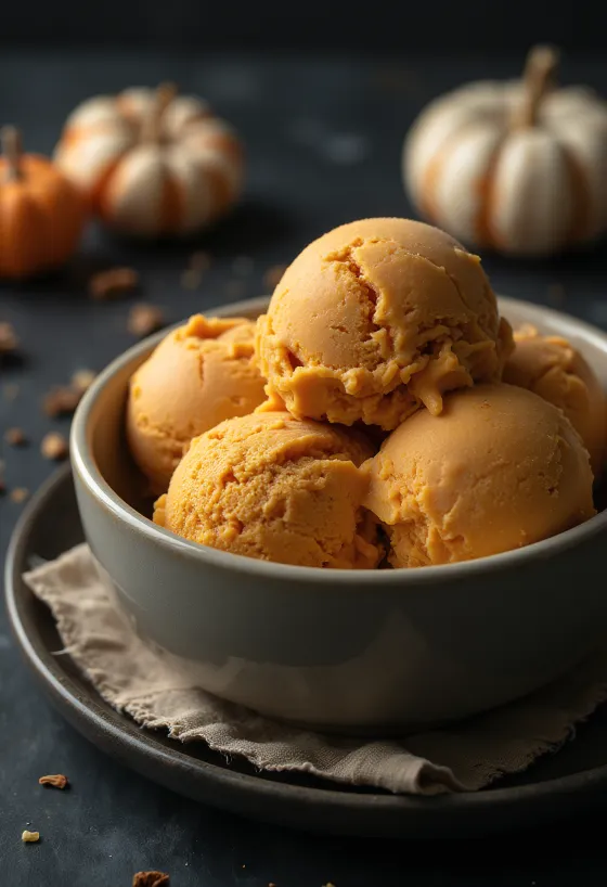 Pumpkin Pie Ice Cream tálalva