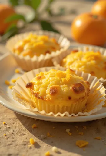 Queijadinha com suco de laranja, kókuszos és finom édesség