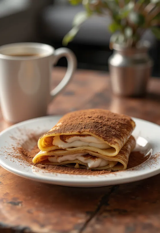 Tiramisu palacsinta tálalva