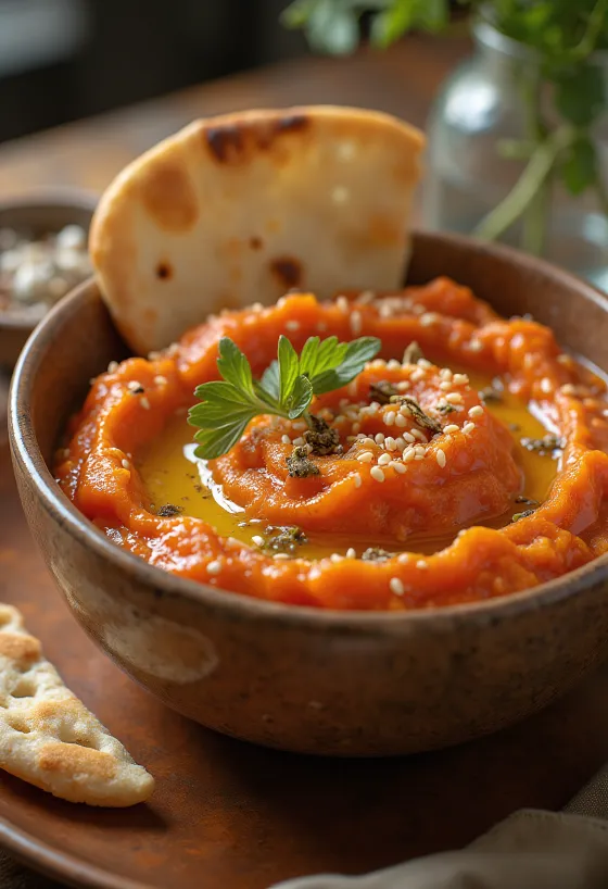 Ajvar szezámmaggal, fűszeres és krémes állagú paprikás mártás