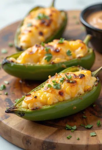 BBQ grillezett jalapeno poppers tálalva