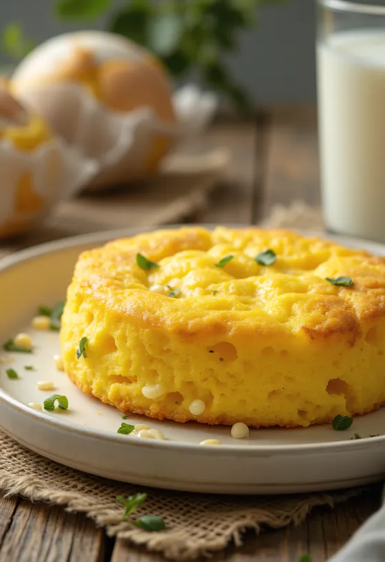 Tojásos cornbread szeletek, szépen tálalva egy egyszerű tányéron