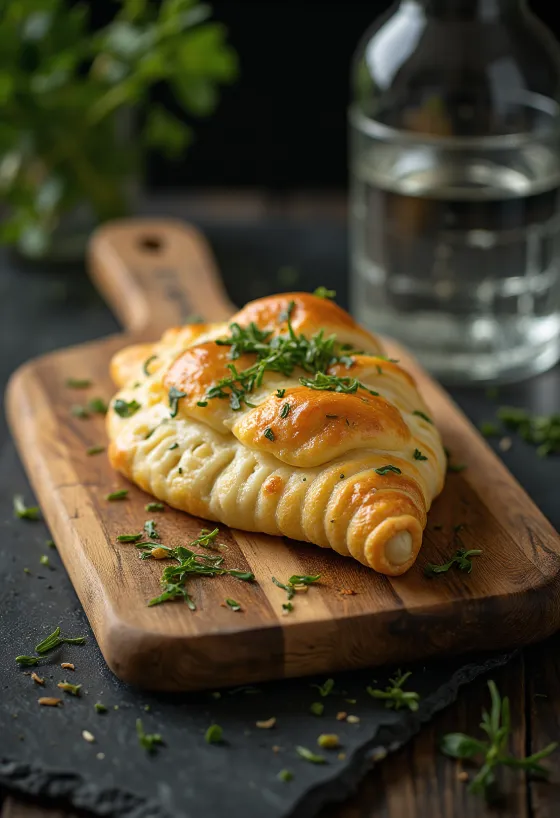 Medvehagymás calzone aranybarnára sütve