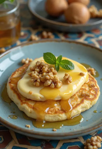 Brie pancake tálalva