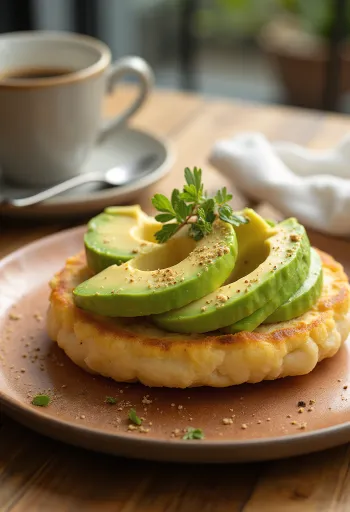 Crumpet avokádóval aranybarna, puha sütemények