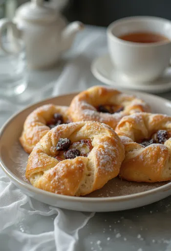 Eccles cake fűszeres almás töltelékkel, friss sütemények fűszeres almával és mazsolával