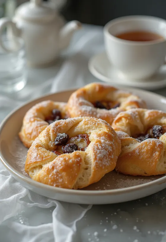 Eccles cake fűszeres almás töltelékkel, friss sütemények fűszeres almával és mazsolával
