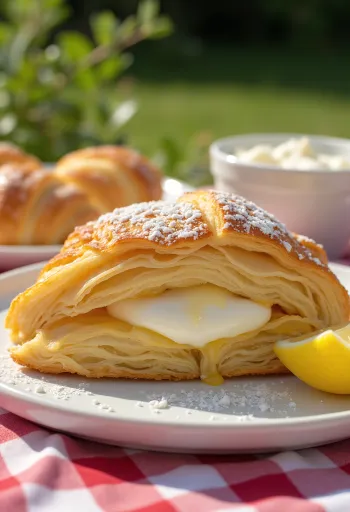 Frissen sült görög joghurtos croissant