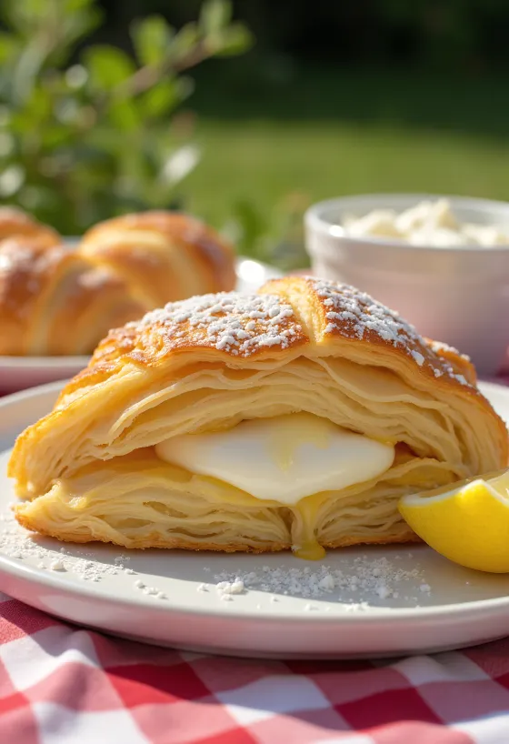 Frissen sült görög joghurtos croissant