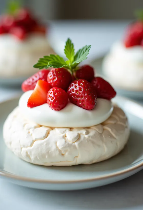 Keto pavlova torta eperrel