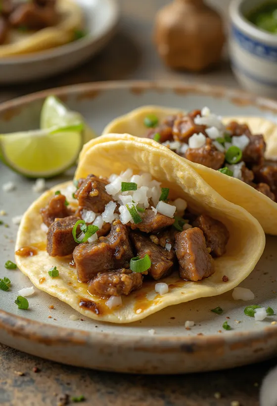 Lengua taco kukoricatortillában pirított marhanyelvvel és korianderrel