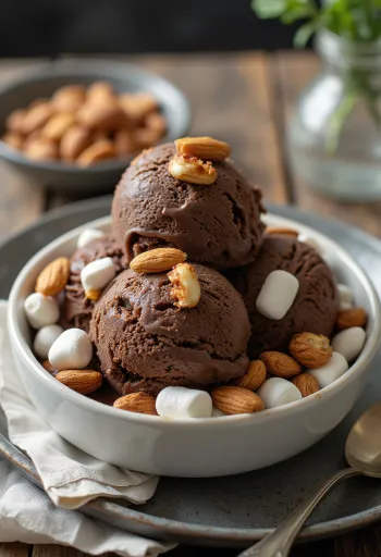 Rocky Road Ice Cream tálalva