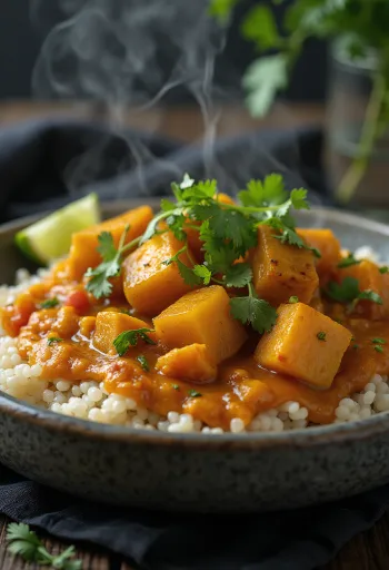 Sütőtök curry quinoa alapban