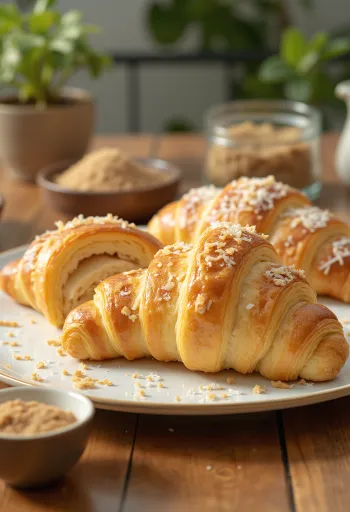 Frissen sült thai kókusztejes croissant