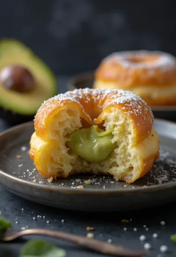 Avocado Doughnut frissen tálalva