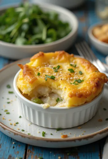 Fish pie zöldségekkel, krémes halas pite tésztával és burgonyapürével